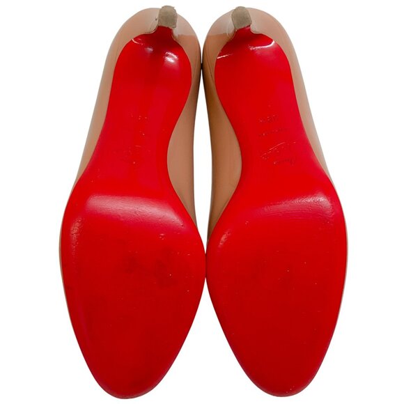 Christian Louboutin Nude Patent Leather Simple Pumps